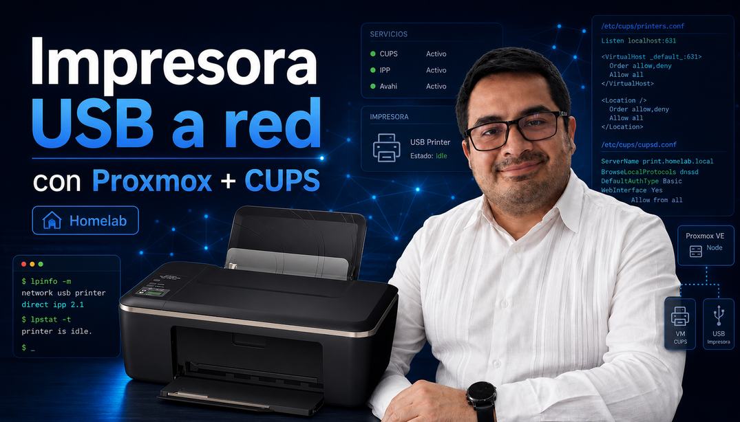 Convertir una impresora USB en impresora de red con Proxmox y CUPS